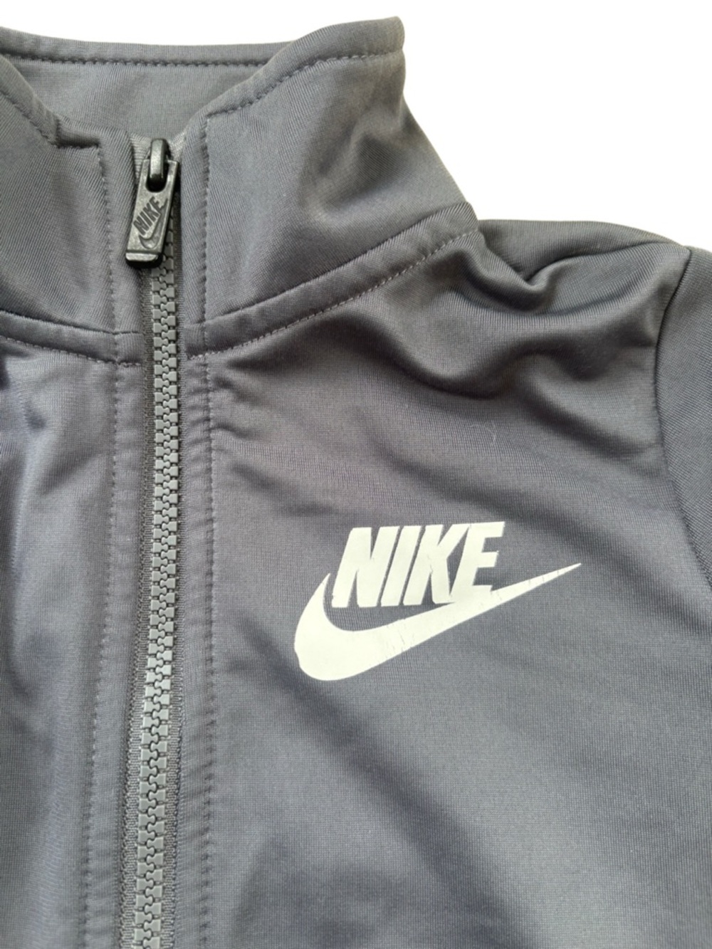 Nike Boys Zip Up Jacket Gray Athletic Track Jacket Size 6-7 - Picture 5 of 6
